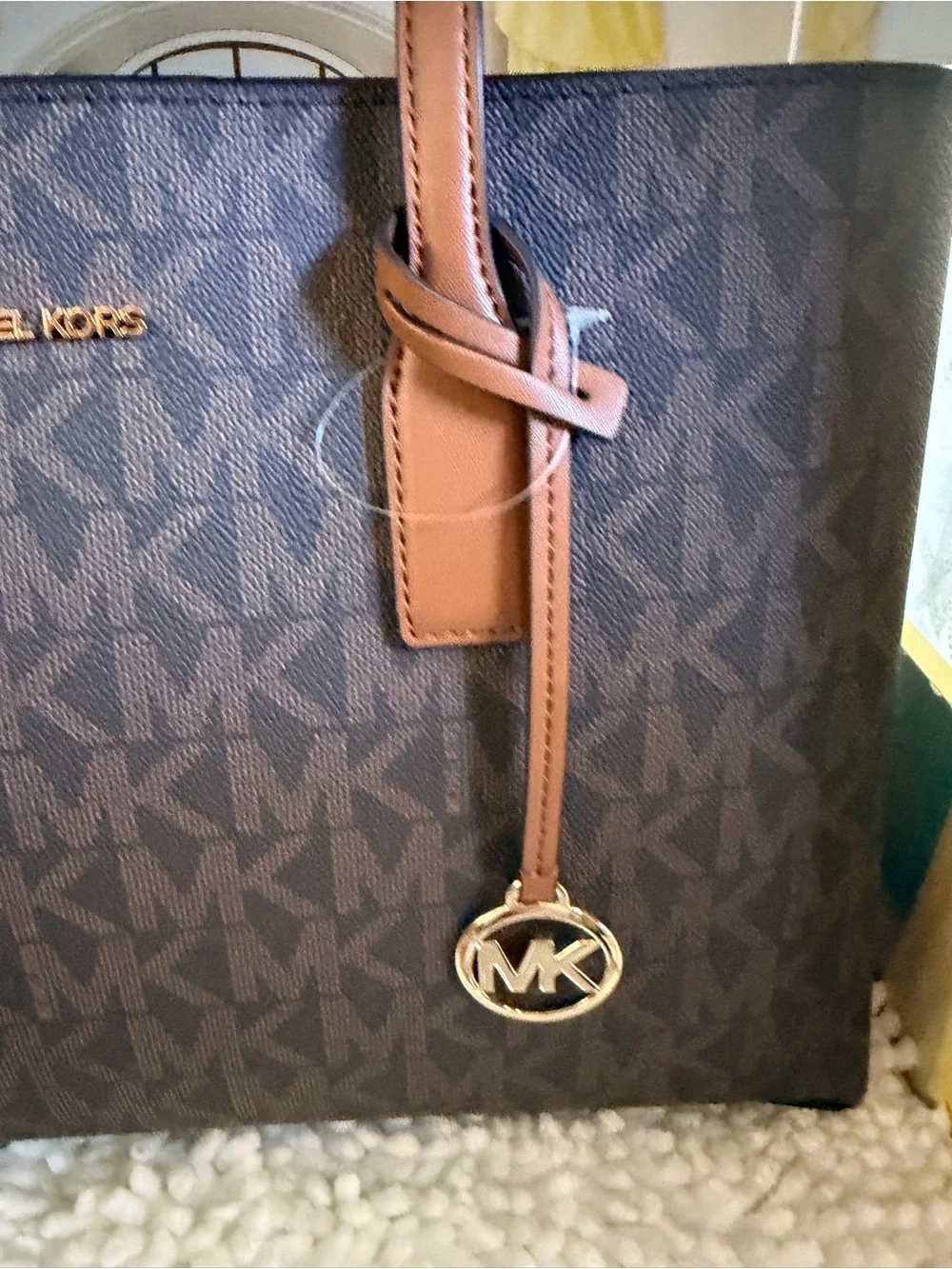 MICHAEL KORS Classic Brown Monogram Large Tote Bag ✨